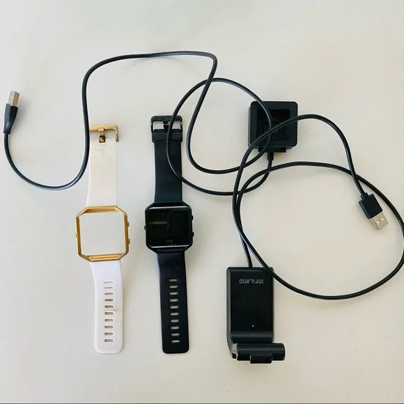 FITBIT Blaze Black White Smart Watch Face Band - Picture 2 of 6